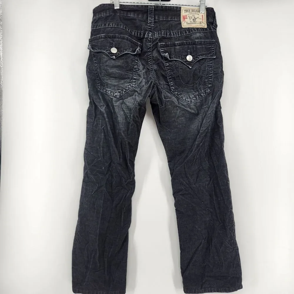 True Religion Size 32X32 Black Dark Wash Ricky Jeans **Read‎ Description **